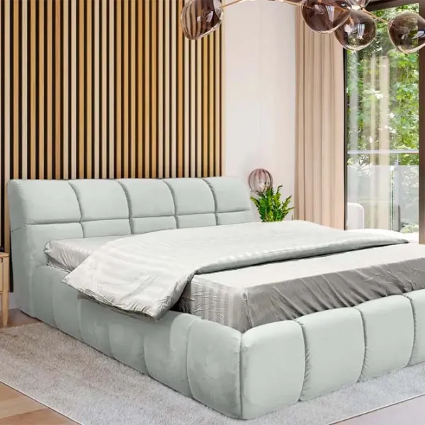 Кровать Crinela Lux Jenny Laguna 41 160 x 200 см / Фанера / Серебристо-серый photo 3