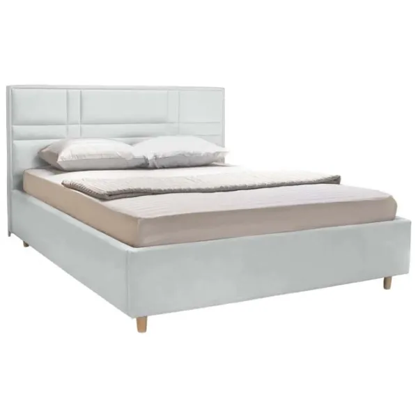 Кровать Crinela Lux Maria Laguna 41 160 x 200 см / Фанера / Светло Серый photo 1