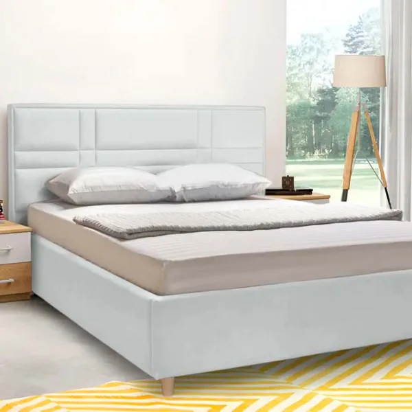 Кровать Crinela Lux Maria Laguna 41 160 x 200 см / Фанера / Светло Серый photo 3