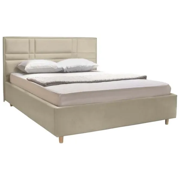 Кровать Crinela Lux Maria Laguna 08 160 x 200 см / Фанера / Серо-Бежевый photo 1