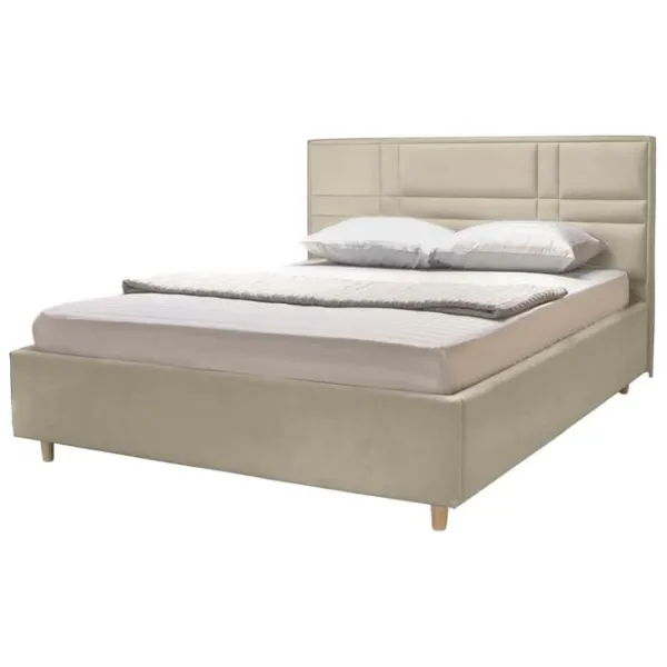 Кровать Crinela Lux Maria Laguna 08 160 x 200 см / Фанера / Серо-Бежевый photo 2