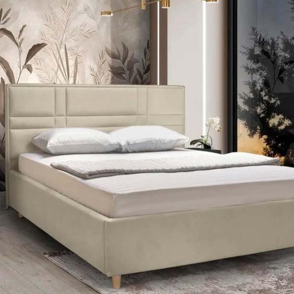 Кровать Crinela Lux Maria Laguna 08 160 x 200 см / Фанера / Серо-Бежевый photo 3