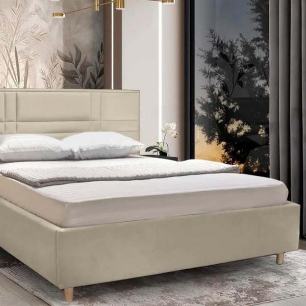 Кровать Crinela Lux Maria Laguna 08 160 x 200 см / Фанера / Серо-Бежевый photo 4