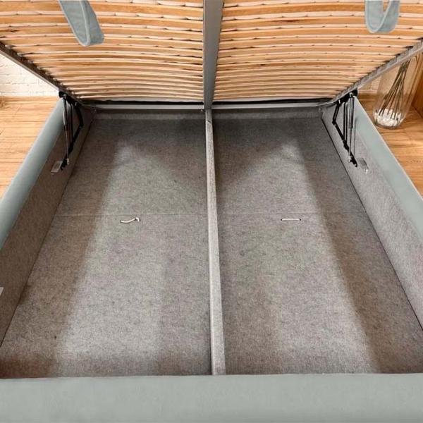 Кровать Crinela Premium Florence Laguna 42 160 x 200 см / Фанера / Светло Серый photo 3