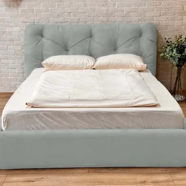 Кровать Crinela Premium Florence Laguna 42 160 x 200 см / Фанера / Светло Серый photo 4