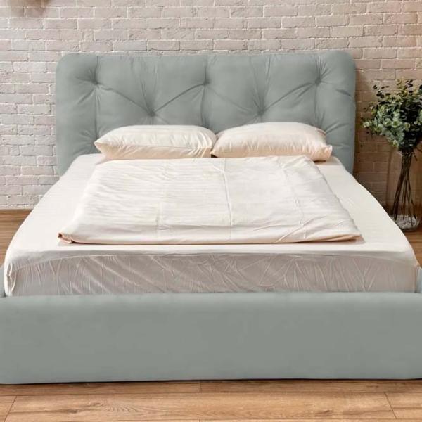 Кровать Crinela Premium Florence Laguna 42 160 x 200 см / Фанера / Светло Серый photo 4