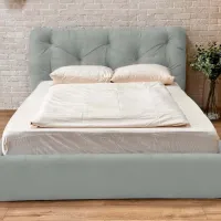 Кровать Crinela Premium Florence Laguna 42 160 x 200 см / Фанера / Светло Серый photo 4