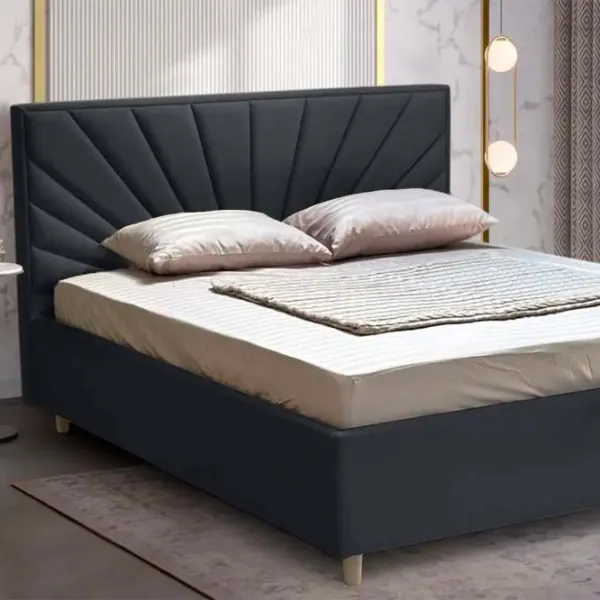 Кровать Crinela Confort New Sunny London 04 140 x 200 см / Фанера / Тёмно-серый photo 3