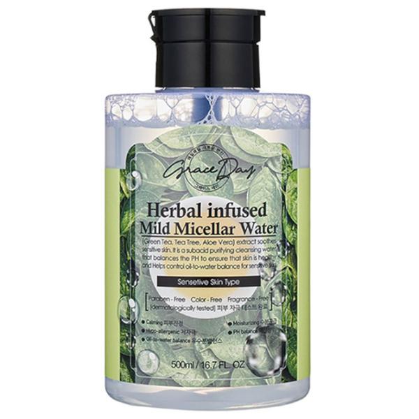 Loțiune demachiantă pentru ochi Grace Day Extract de plante Apă micelară / 0.5l photo 1