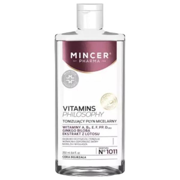 Loțiune demachiantă pentru ochi Mincer Pharma Vitamine Filozofia Apă micelară / 0.25l photo 1