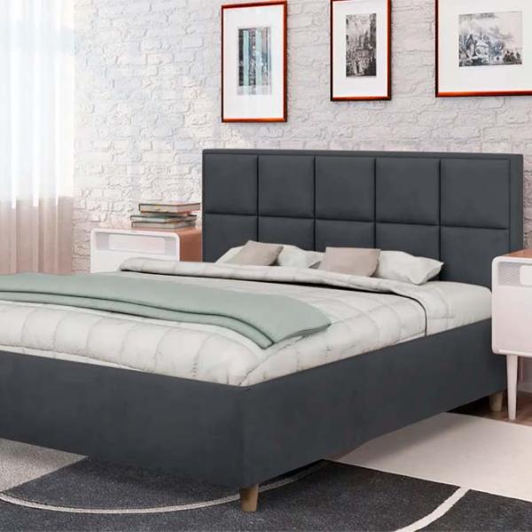 Кровать Crinela Confort New Tatiana London 16 160 x 200 см / Фанера / Тёмно-серый photo 3