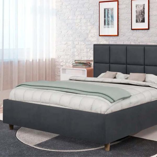 Кровать Crinela Confort New Tatiana London 16 160 x 200 см / Фанера / Тёмно-серый photo 4