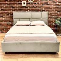 Кровать Crinela Lux Sofi Laguna 08 160 x 200 см / Фанера / Серо-Бежевый photo 3