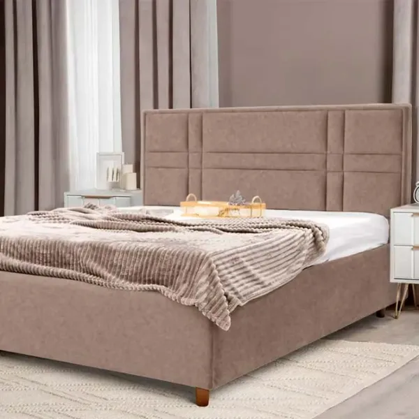 Кровать Crinela Lux Maria Mono 02 160 x 200 см / Фанера / Светло-коричневый photo 3