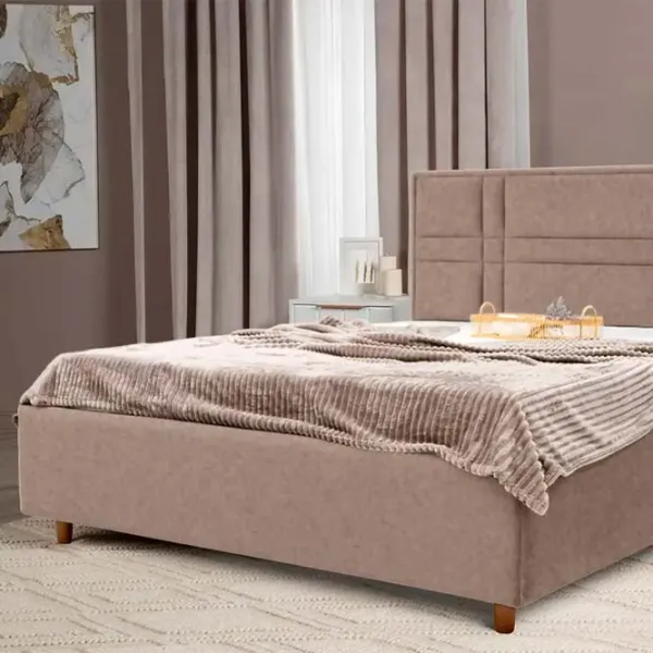 Кровать Crinela Lux Maria Mono 02 160 x 200 см / Фанера / Светло-коричневый photo 4