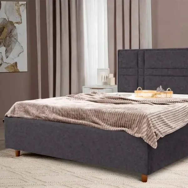 Кровать Crinela Lux Maria Mono 07 160 x 200 см / Фанера / Тёмно-серый photo 5