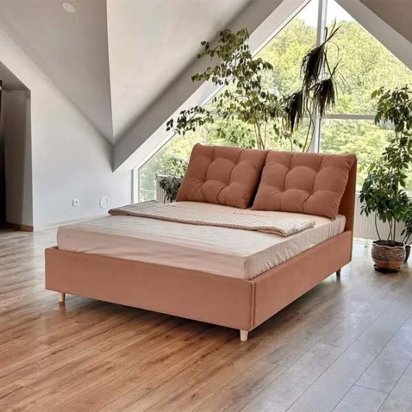 Кровать Crinela Confort New Adele London 04 140 x 200 см / Фанера / Светло-коричневый photo 3