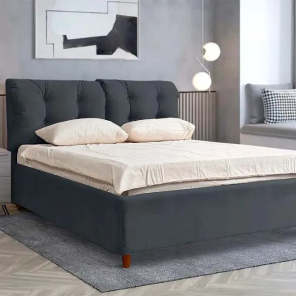 Кровать Crinela Premium Adele Laguna 44 160 x 200 см / Фанера / Графит photo 2