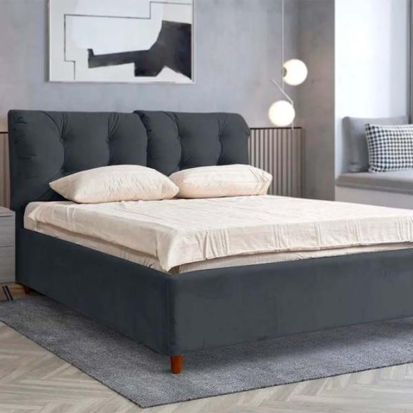 Кровать Crinela Premium Adele Laguna 44 160 x 200 см / Фанера / Графит photo 2