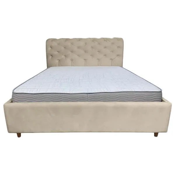 Кровать Crinela Premium Donna Laguna 08 160 x 200 см / Фанера / Серо-Бежевый photo 1