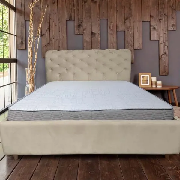 Кровать Crinela Premium Donna Laguna 08 160 x 200 см / Фанера / Серо-Бежевый photo 2