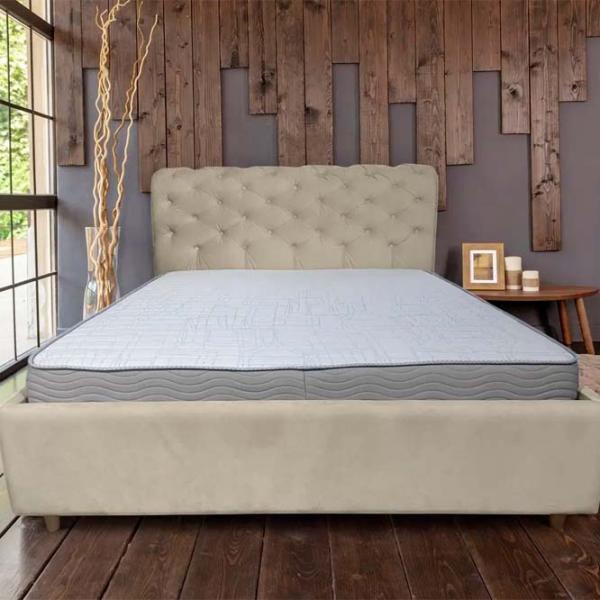 Кровать Crinela Premium Donna Laguna 08 160 x 200 см / Фанера / Серо-Бежевый photo 2