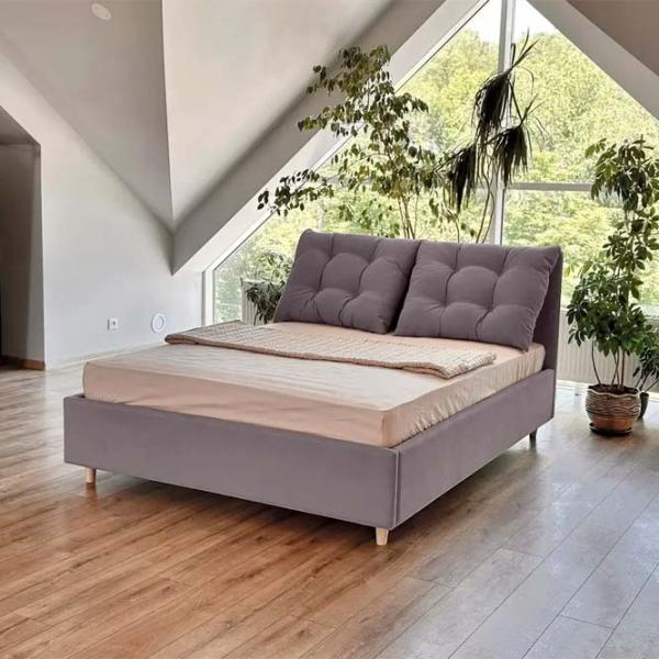 Кровать Crinela Confort New Adele London 15 140 x 200 см / Фанера / Серый photo 3