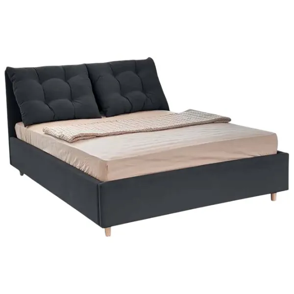 Кровать Crinela Confort New Adele London 16 140 x 200 см / Фанера / Тёмно-серый photo 2