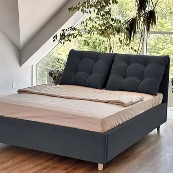 Кровать Crinela Confort New Adele London 16 140 x 200 см / Фанера / Тёмно-серый photo 4