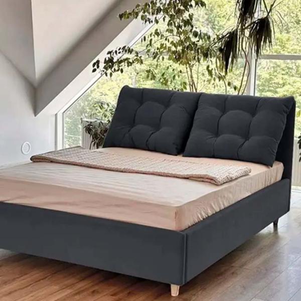 Кровать Crinela Confort New Adele London 16 140 x 200 см / Фанера / Тёмно-серый photo 4