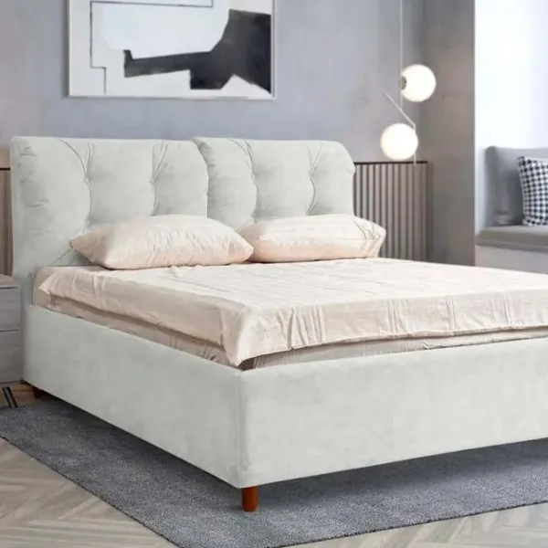 Кровать Crinela Premium Adele Malibu 01 160 x 200 см / Фанера / Белый photo 3