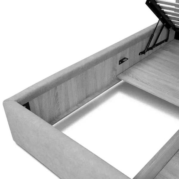 Кровать Crinela Lux Agata Mono 03 160 x 200 см / Фанера / Светло Серый photo 4