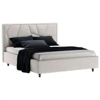 Кровать Crinela Lux Agata Mono 03 180 x 200 см / Фанера / Светло Серый