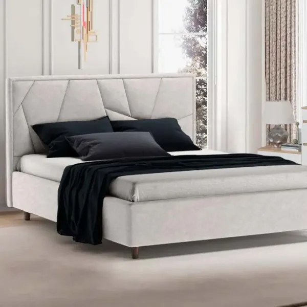 Кровать Crinela Lux Agata Mono 03 180 x 200 см / Фанера / Светло Серый photo 2