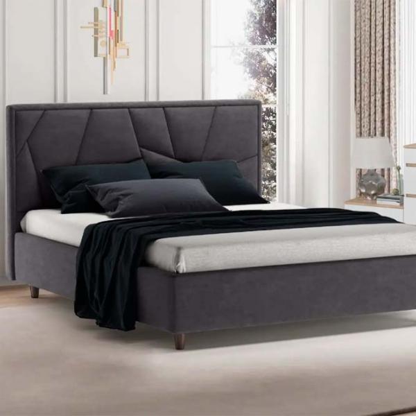 Кровать Crinela Lux Agata Mono 07 160 x 200 см / Фанера / Светло Серый photo 2