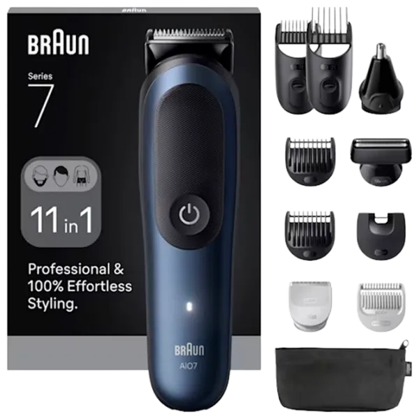 Aparat de tuns Braun AIO7540 Blue photo 1
