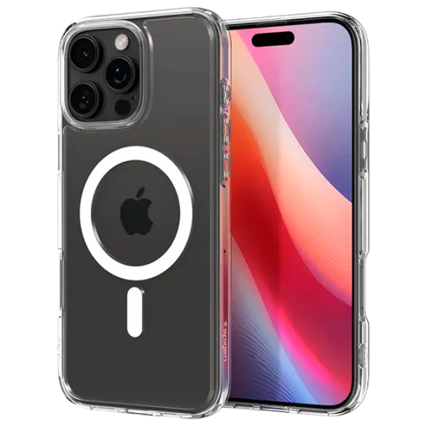 Чехол для смартфона Apple iPhone 16 Pro Max Spigen / MagSafe Back / ТПУ / Прозрачный Матовый черный photo 1