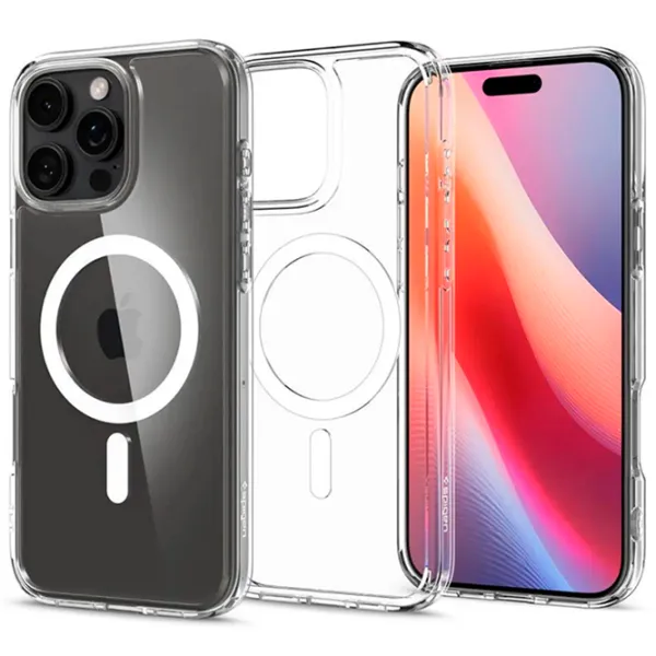 Чехол для смартфона Apple iPhone 16 Pro Max Spigen / MagSafe Back / ТПУ / Прозрачный Матовый черный photo 3
