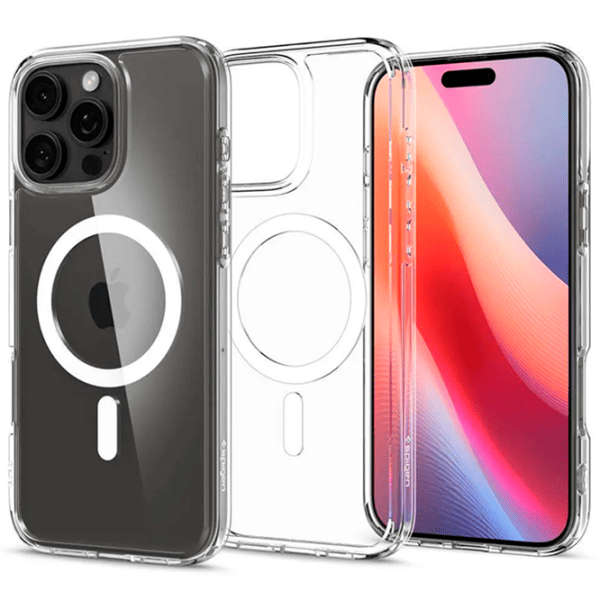 Чехол для смартфона Apple iPhone 16 Pro Max Spigen / MagSafe Back / ТПУ / Прозрачный Матовый черный photo 3