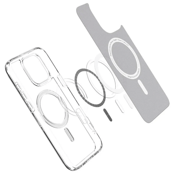 Чехол для смартфона Apple iPhone 16 Pro Max Spigen / MagSafe Back / ТПУ / Прозрачный Матовый черный photo 4