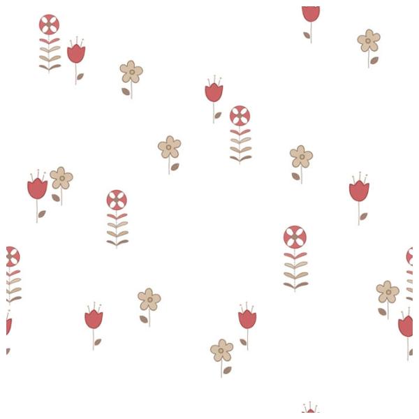 Обои Parato Ciao Bimbi Белый / Цветы photo 1