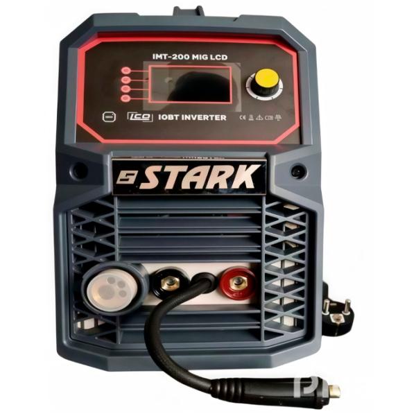 Aparat de sudat Stark IMT-200 LCD 220 V cu electrod (MMA), semiautomat (MIG/MAG) / Gray photo 2