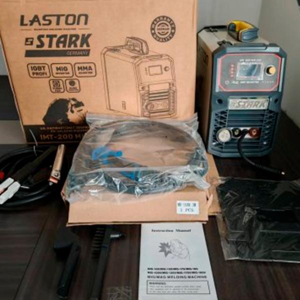 Aparat de sudat Stark IMT-200 LCD 220 V cu electrod (MMA), semiautomat (MIG/MAG) / Gray photo 4