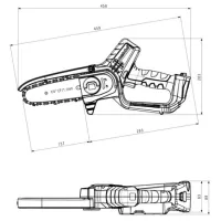 Fierăstrău cu lanţ Metabo MS 18 LTX 15 Cu acumulator/ Green photo 5