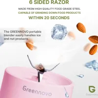 Портативный блендер Greennovo 500 150 Вт / Розовый photo 5