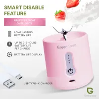 Портативный блендер Greennovo 500 150 Вт / Розовый photo 6