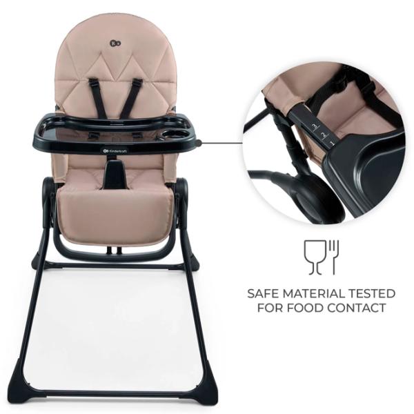 Scaun de masă KinderKraft Binci (KHBINC00BEG0000) / 6 luni / Beige  photo 4