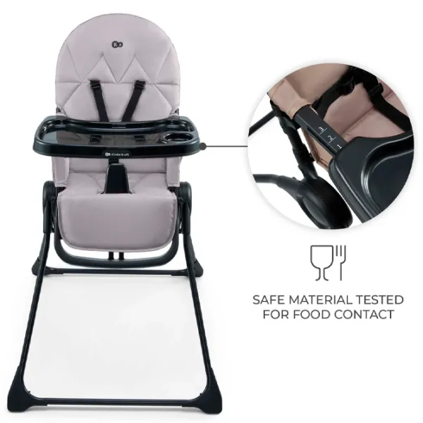 Scaun de masă KinderKraft Binci (KHBINC00GRY0000) / 6 luni / Gray  photo 5