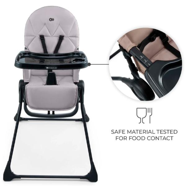 Scaun de masă KinderKraft Binci (KHBINC00GRY0000) / 6 luni / Gray  photo 5