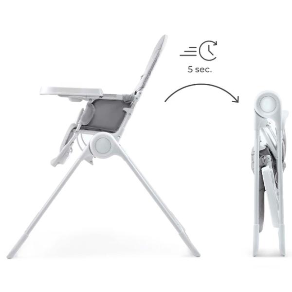 Scaun de masă KinderKraft Binci (KHBINC00LGR0000) / 6 luni / Light Grey  photo 2